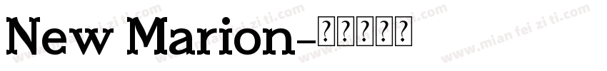 New Marion字体转换